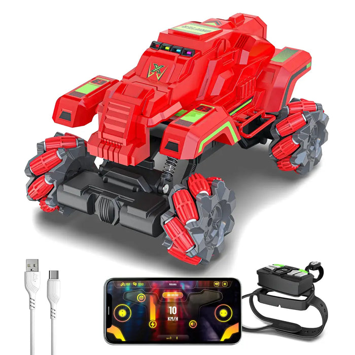 MIRANA DRIFTER 360 ROTATING MUSICAL TOY CAR, SCALE 1:20 1.5* HIGH SPEED BOOST, 2000 MAH C-TYPE USB RACHARGEABLE BATTERY (RED)