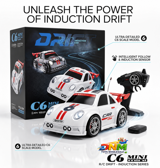 C6 Mini 1:64 Scale 2.4GHz R/C Drift Car — Intelligent Follow & Induction Sensor Series