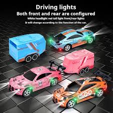 MINI RC CAR SMALL POCKET (SUPER HIGH RACING 58) 1:64 SPEED REGULATING ALLOY MODEL HG4-218 (PINK)