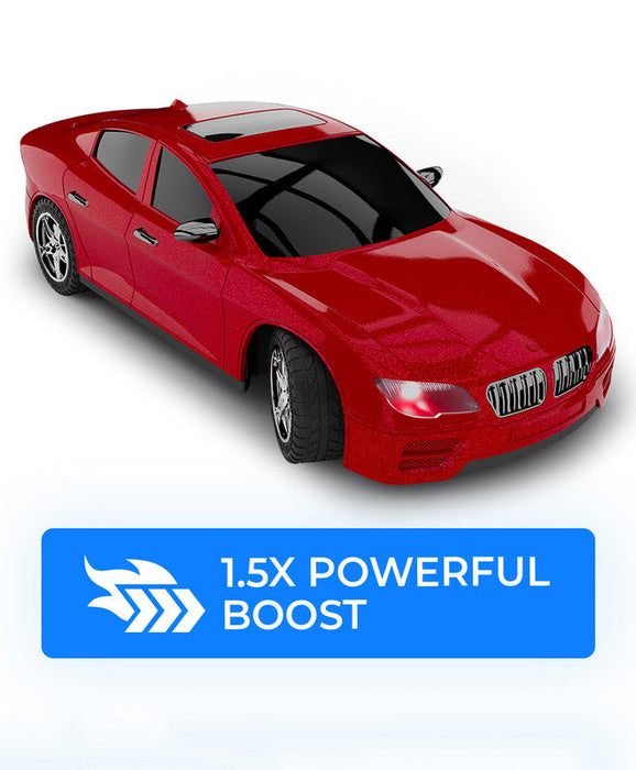 MIRANA TRACER APP AND REMOTE CONTROL CAR - 1.5X POWERFUL NITRO, AR GAME, ANTI SKID TYRE, LUMINOUS HEADLIGHTS, 1200 MAH LI-ION RECHARGEABLE BATTERY ( RED )