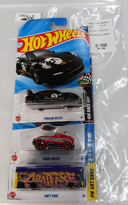 HOT WHEELS - CASE D (2025) - BASIC CAR ASSORTED (PACK OF 3 )-DIECAST