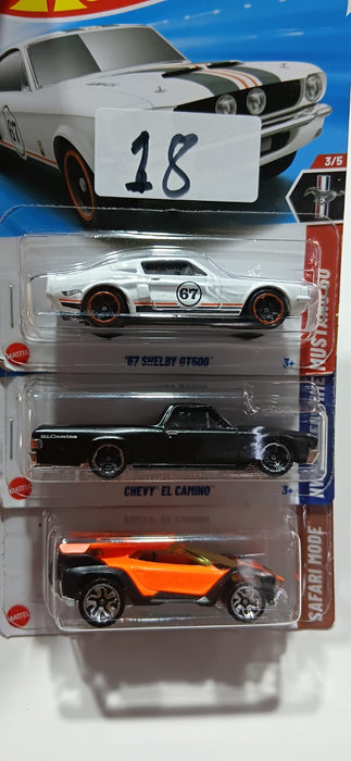 HOT WHEELS CASE-G MAINLINE (PACK OF 3) DIECAST