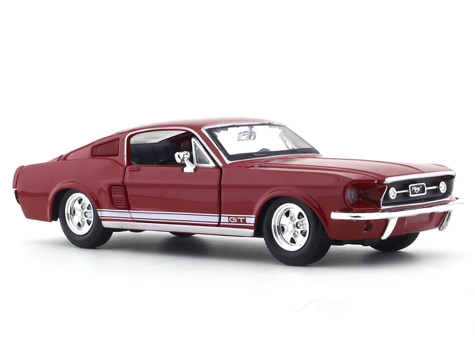 MAISTO 1/24 SCALE 1967 FORD MUSTANG GT (CHERRY RED) DIECAST CAR MODEL 51260