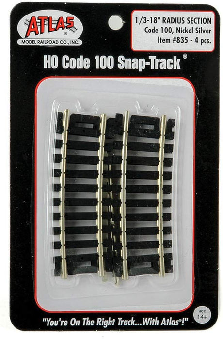 CODE 100 1/3 18 INCH RADIUS TRACK