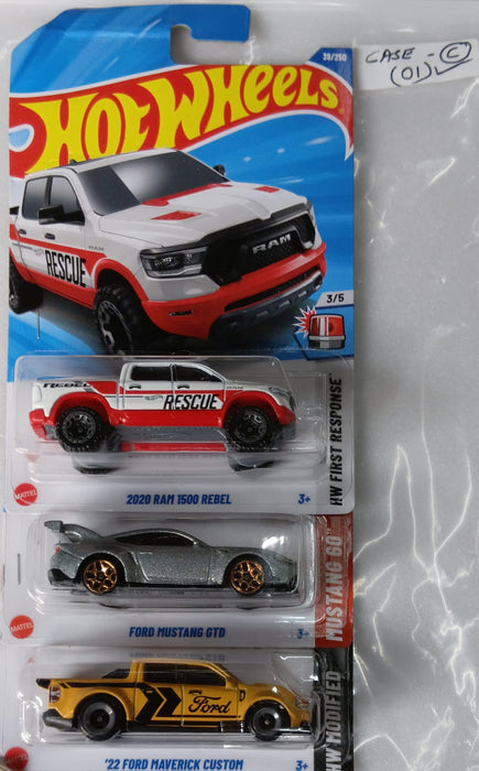 HOT WHEELS - CASE C (2025) - BASIC CAR ASSORTED (PACK OF 3 )-DIECAST