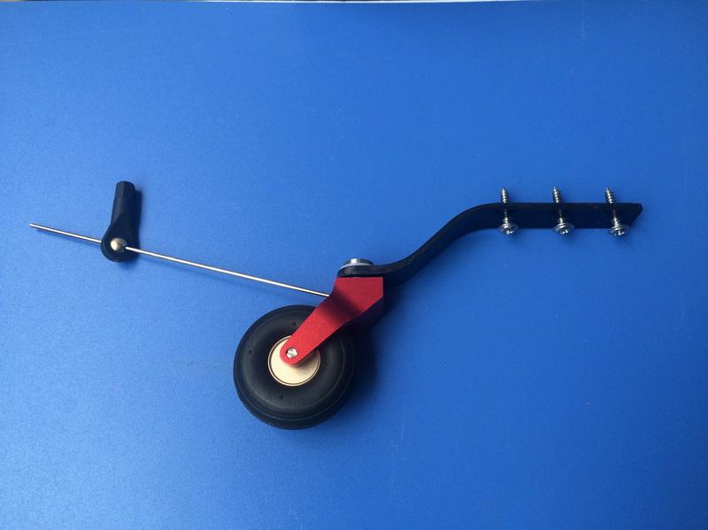 V2 Cnc Alloy & Cf Tail Wheel Assembly 85-120Cc (Kuzkagc109)