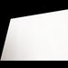 A single white depron sheet with a smooth finish, 39 inches by 51 inches, shown in a cutaway view to reveal the thickness and flatness.