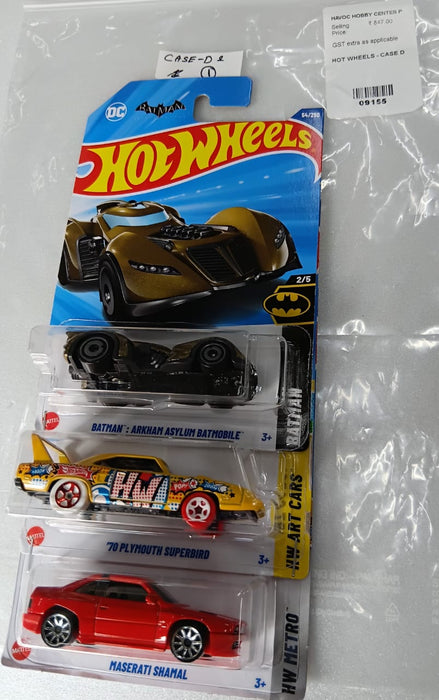 HOT WHEELS - CASE D (2025) - BASIC CAR ASSORTED (PACK OF 3 )-DIECAST