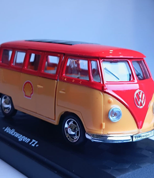 CCA 1:38 VOLKSWAGEN T1 DIECAST MODEL 67050E CAR RED/YELLOW