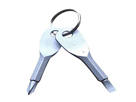 STAINLESS STEEL KEYCHAIN POCKET TOOL SCREWDRIVER SET