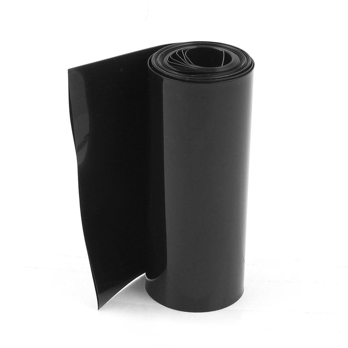 Plastic Heat Shrink Wrap Tubing For Lithium Battery Pack 8.1Cm/81MM (1 Meter Black Color)