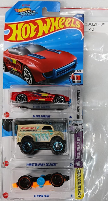 HOT WHEELS - CASE F (2025) - BASIC CAR ASSORTED (PACK OF 3 )-DIECAST