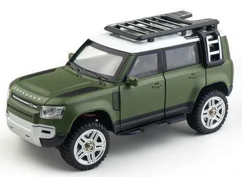 PINECONE FOREST 2402 Diecast Alloy RC Range Rover Defender RTR 1/24 2.4G 4WD RC Car With LED Lights - Khaki