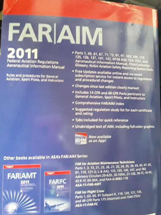 FAR/AIM 2011 FAA INFO MANUAL