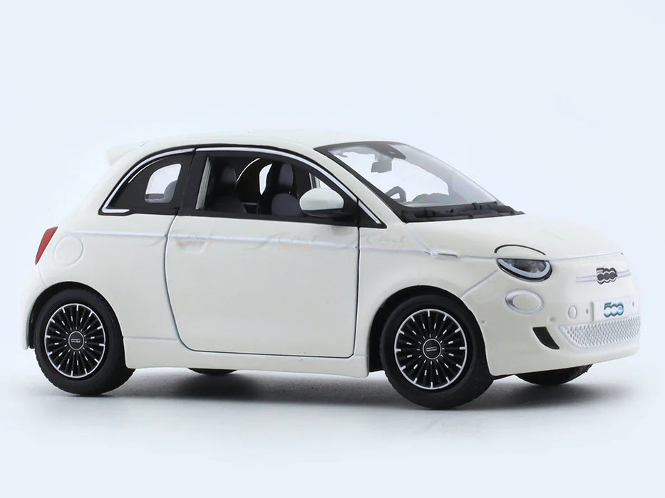 BBURAGO 2023 FIAT 500E WHITE 1:24 SCALE 18-91110W