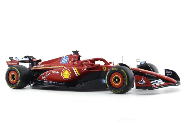 BBURAGO 2024 F1 FERRARI DELUXE SF24-#16 CHARLES LECLERC 1/18 SCALE DIECAST MODEL 18-16821