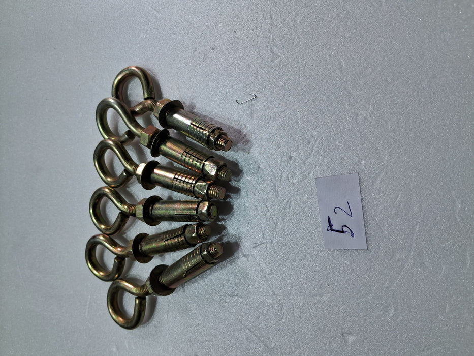 GENERIC 10 mm Anchor Round Close Brass Hook Golden (Pack of 6Pcs)