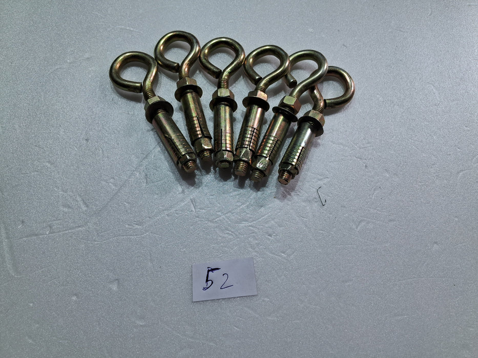 GENERIC 10 mm Anchor Round Close Brass Hook Golden (Pack of 6Pcs)