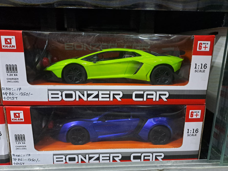 Wembley Toys 1:16 Scale Racing Bonzer Remote Control Car Led Rechargeable Battery RC Car Series With Charger For Kids