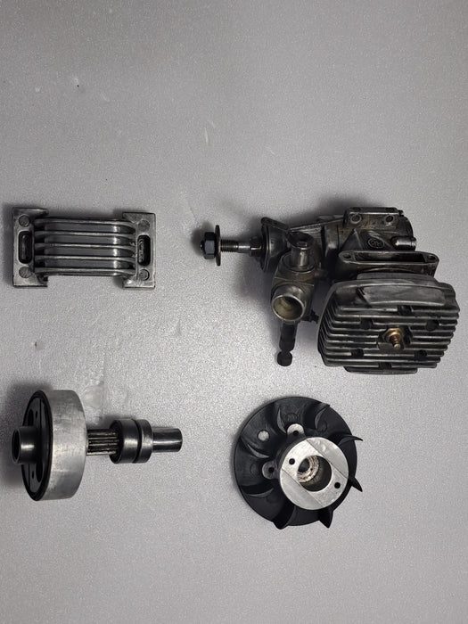 550 SIZE HELI ASP 36 ENGINE WITH COOLING FAN AND CLUTCH ASSEMBLY PRE-OWNED