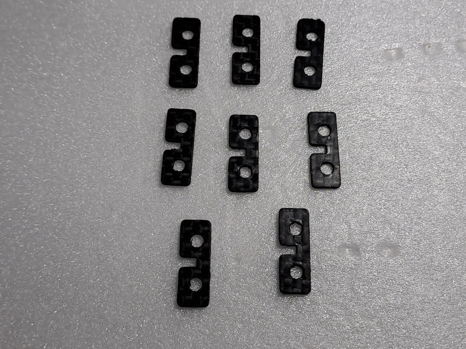 STANDARD SERVO MOUNTING PLATES CARBON FIBER (PACK OF 8 ) PRE OWNED QUALITY