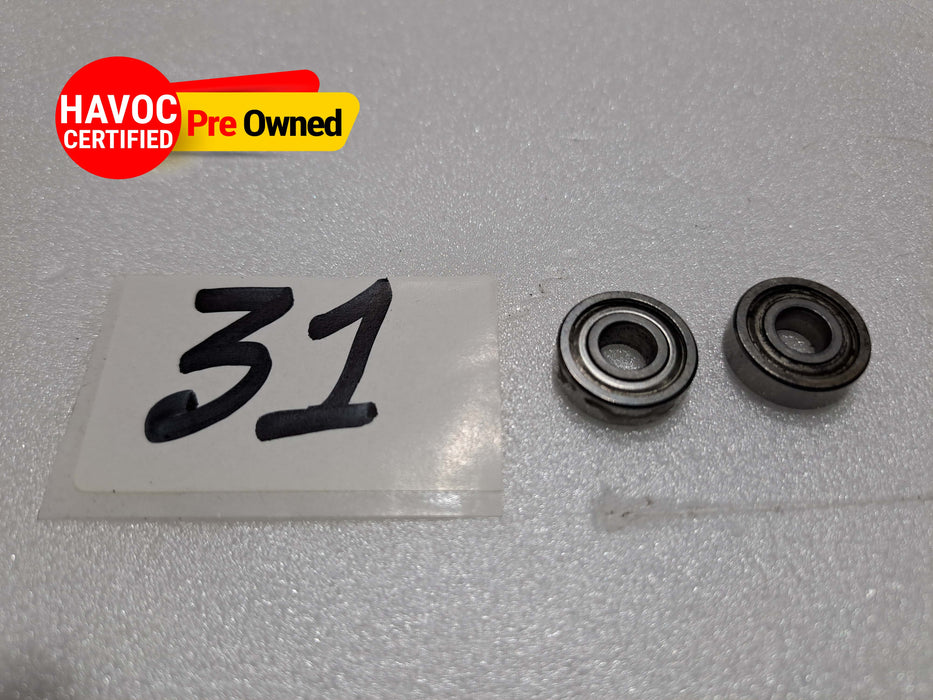 BALL BEARING ID-4.9MM OD-13MM THICKNESS 4MM (PACK OF 2)PRE OWNED QUALITY