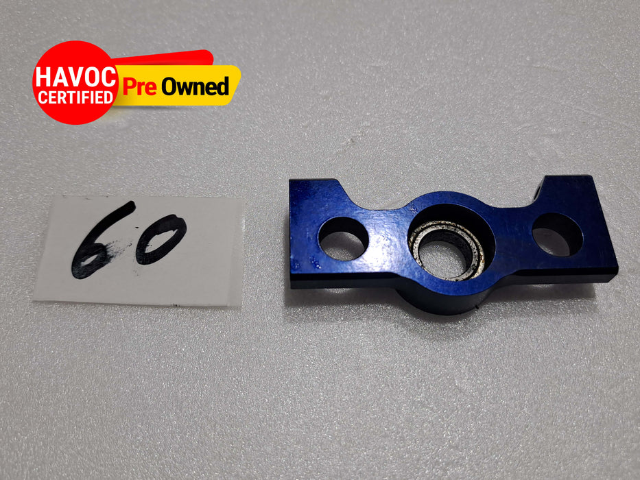 HIROBO SCEADU NITRO HELICOPTER BLUE ALLOY LOWER MAINSHAFT BEARING HOLDER WITH BEARING QUALITY PRE OWNED