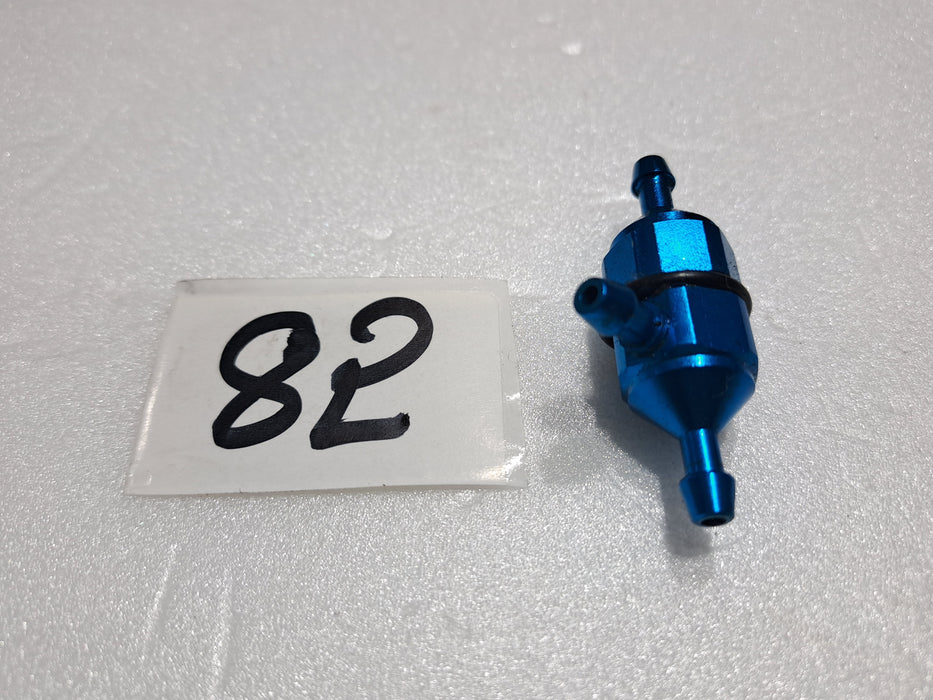 3 WAY  ALUMINUM FUEL FILTER FOR NITRO ENGINE (BLUE) PRE OWNED QUALITY