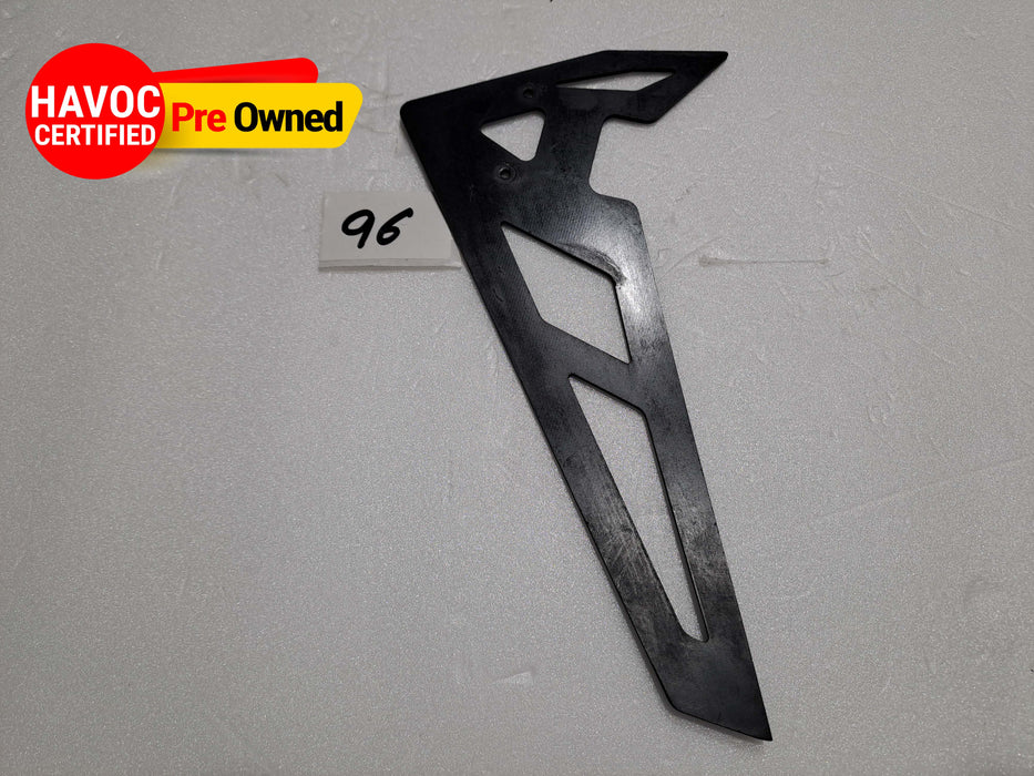 JR VIBE 50 NITRO HELICOPTER TAIL VERTICAL FIN PART NO. 96494PRE OWNED QUALITY
