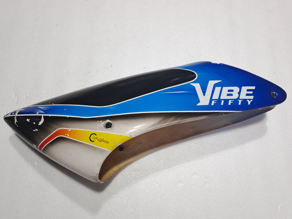 JR VIBE 50 NITRO HELICOPTER FIBER GLASS  CANOPY (BLUE)PRE OWNED QUALITY