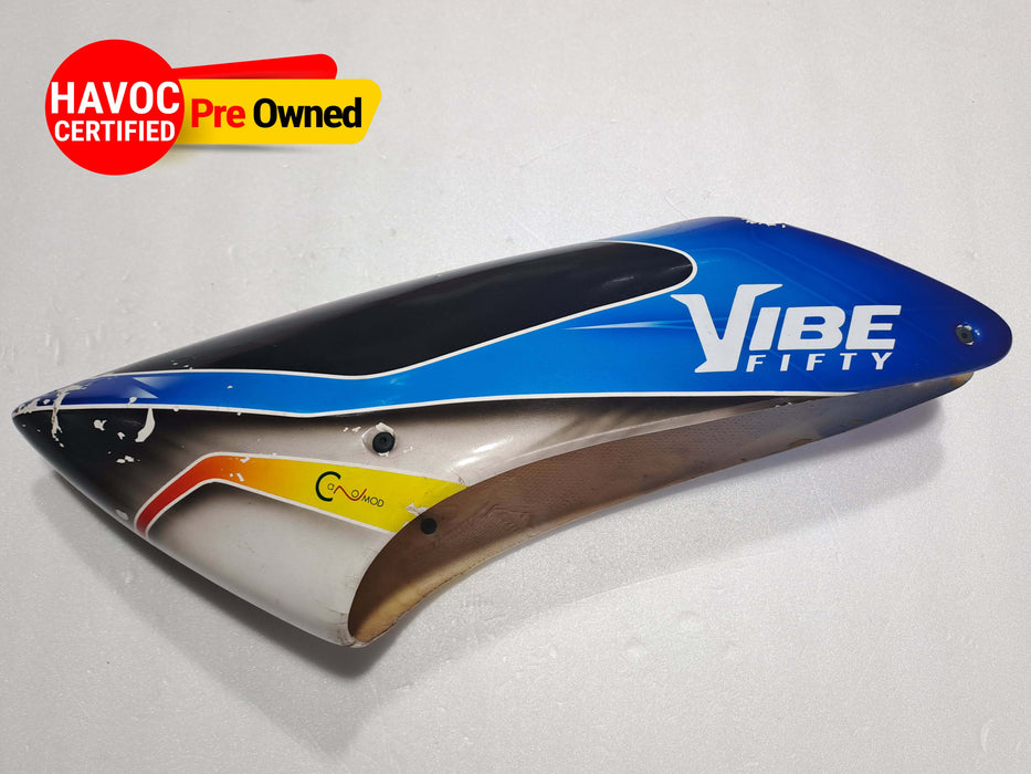 JR VIBE 50 NITRO HELICOPTER FIBER GLASS  CANOPY (BLUE)PRE OWNED QUALITY