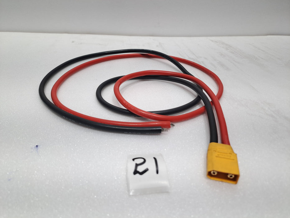 HEAVY DUTY WIRE WITH XT90  CONNECTOR 1 MTR LENGTH