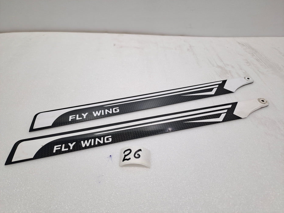 FLYWING FW450 V2-V3 / AIRWOLF V2 360MM CARBON FIBER MAIN BLADES-QUALITY PREOWNED(1SET)