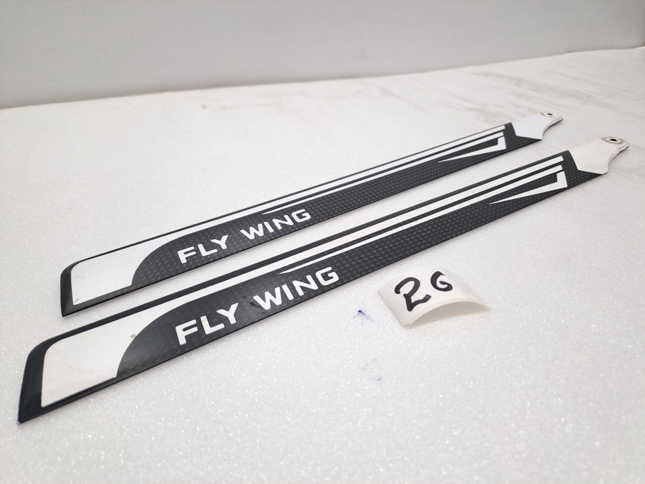 FLYWING FW450 V2-V3 / AIRWOLF V2 360MM CARBON FIBER MAIN BLADES-QUALITY PREOWNED(1SET)