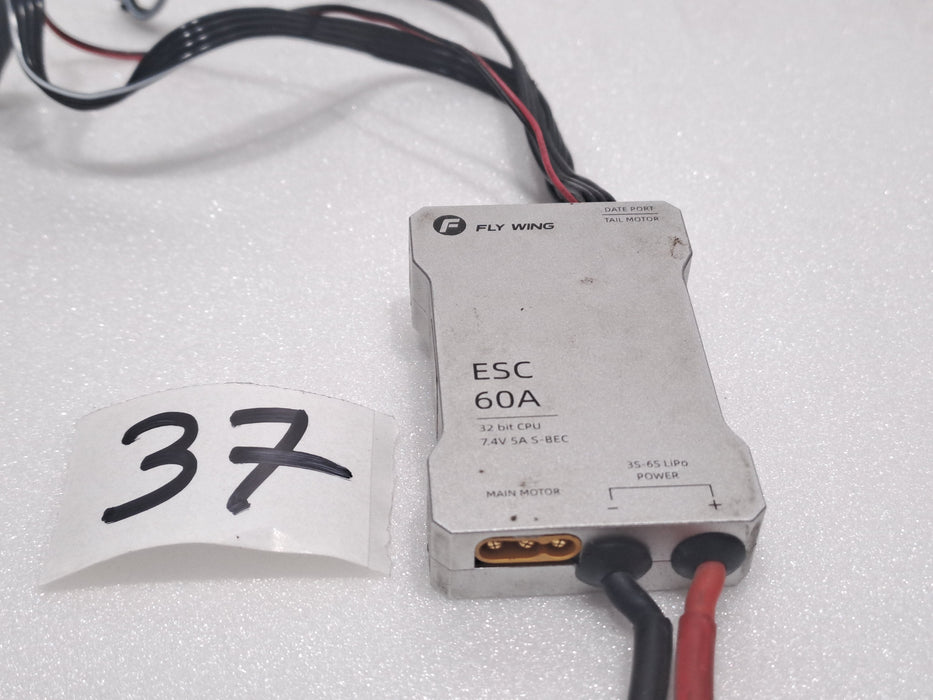 FLY WING 60A ESC 3-6S  2 IN 1 -32BIT CPU 7.4V 5A S-BEC  FOR 450L SCALE RC HELICOPTERS-QUALITY PREOWNED