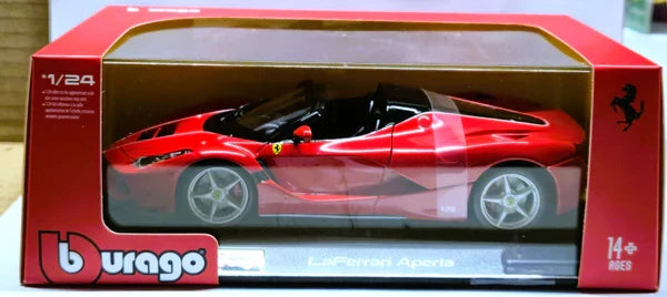 BBURAGO FERRARI LAFERRARI APERTA 1/24 DIECAST MODEL CAR (18-96022)