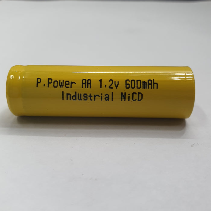 1.2V 600MAH AA NICD FLAT HEAD RECHARGEABLE BATTERY
