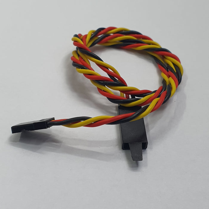 TWISTED 18/45CM 22AWG SERVO LEAD (JR) EXTENTION CABLE WITH HOOK