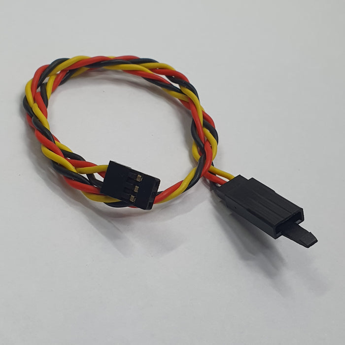 TWISTED 12/30CM 22AWG SERVO LEAD (JR) EXTENTION CABLE WITH HOOK