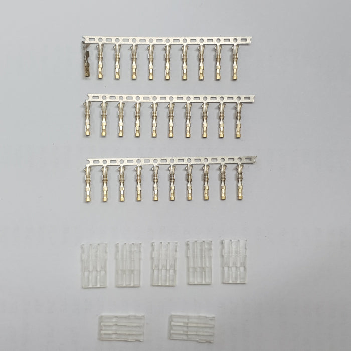 POWER BOX JR SERVO CONNECTOR - PACK OF 10 FEMALE SERVO LEADS AND EXTENSIONS GOLD PLATED PINS FOR HIGH CONDUCTIVITY