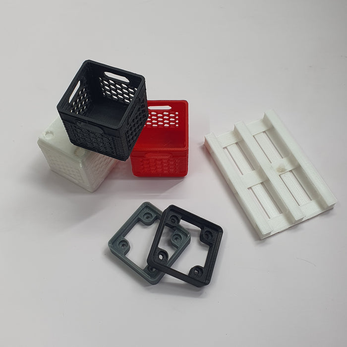 SCALE MINIATURE ACCESSORIES VEGETABLE CRATES FRUITS CRATES