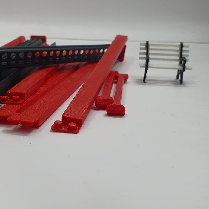 SCALE MINIATURE ACCESSORIES MINIATURE PUBLIC PARK BENCH - RC SCALE ACCESSORY