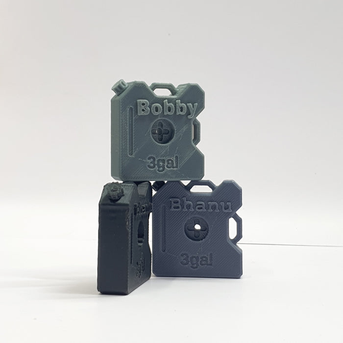 SCALE MINIATURE ACCESSORIES RC MINI JERRY CAN - CUSTOM NAME 3D PRINTED FUEL CAN SCALE RC ACCESSORY