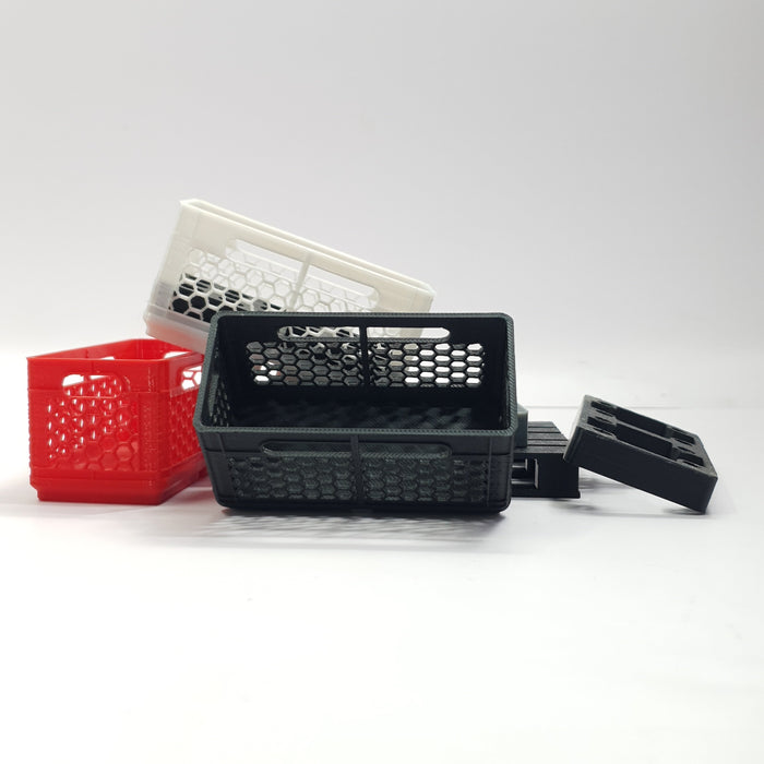 SCALE MINIATURE ACCESSORIES 1:10 RC SCALE CARGO CRATE STORAGE BOX WITH TOOL MOUNT 3D PRINTED ACCESSORY
