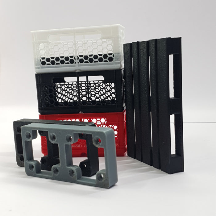 SCALE MINIATURE ACCESSORIES 1:10 RC SCALE CARGO CRATE STORAGE BOX WITH TOOL MOUNT 3D PRINTED ACCESSORY