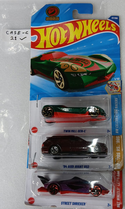 HOT WHEELS - CASE C (2025) - BASIC CAR ASSORTED (PACK OF 3 )-DIECAST