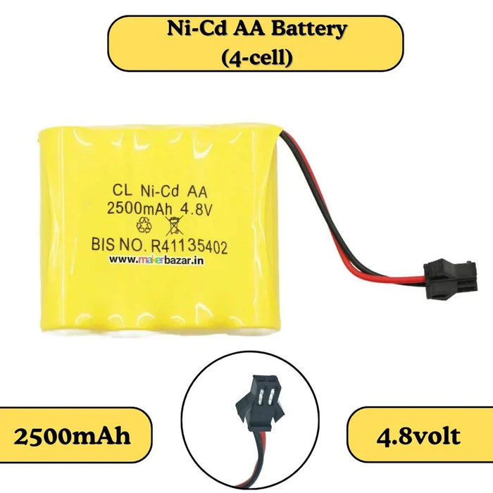NICD BATTERY 4.8V AA 2500MAH