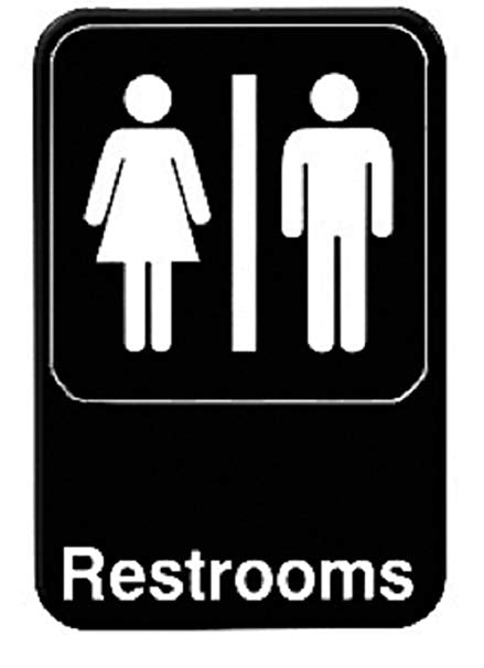 6X9 REST ROOM SIGN