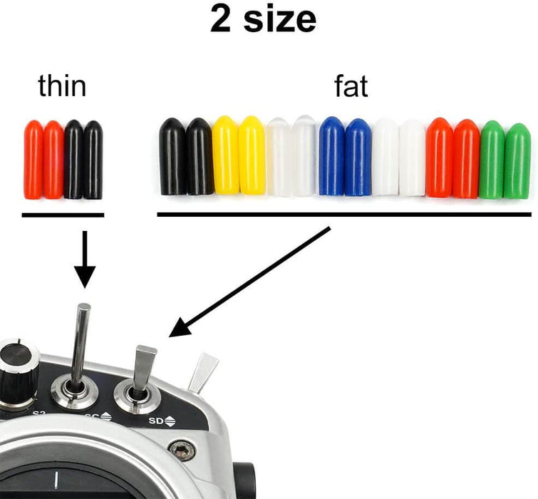 18 Pcs Anti-Slipping Switch Rubber Cap Sheath Cover For Frsky Xpd,Qx7