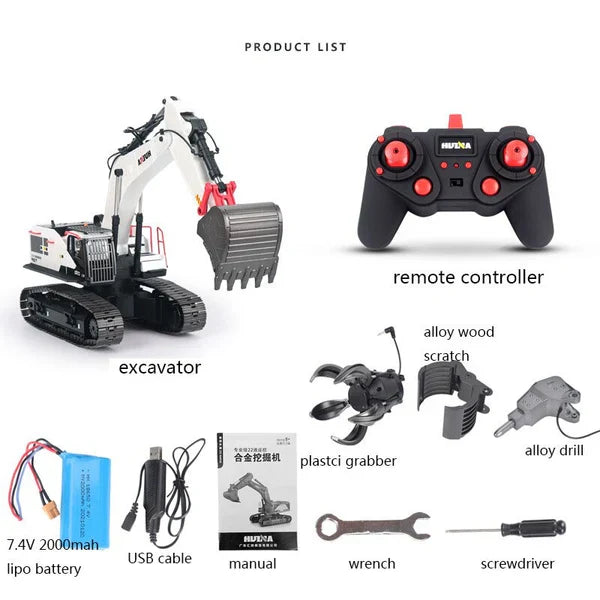 HUINA 1594 RC EXCAVATOR (2024 MODEL)